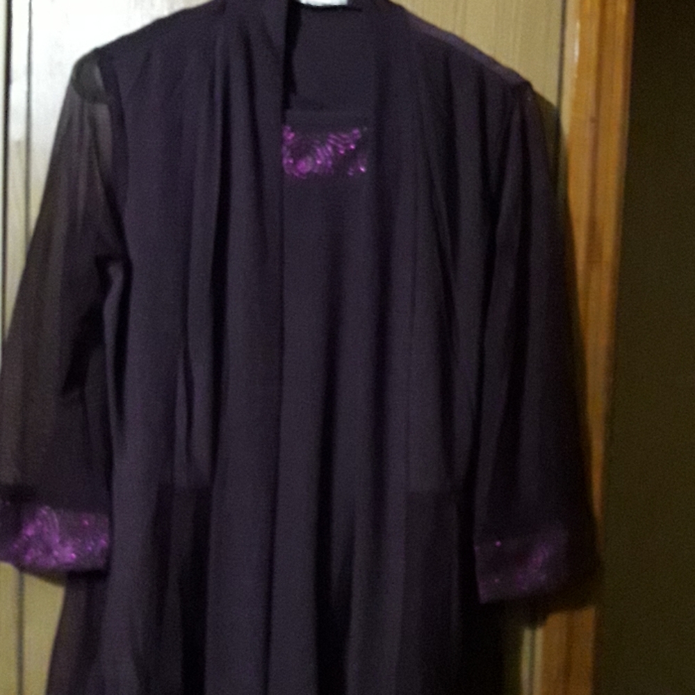 Brand new plum three piece pants suit soft materia